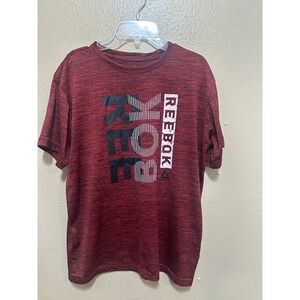 Reebok Boys XL (18-20) Active T-Shirt Red Black‎ Athletic Graphic Tee